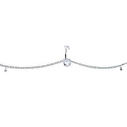 Clear Gem Double Heart Double Mount Belly Ring Belly Chain
