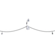 Clear Gem Double Drop Double Mount Belly Ring Belly Chain