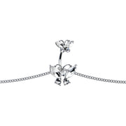 Clear Gem Butterfly Beauties Double Mount Belly Ring Belly Chain