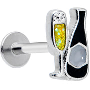 16G 5/16 Champagne Bottle Flute Yellow Labret Monroe Tragus