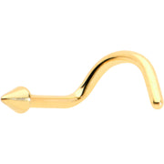18G 1/4 Gold Hue ASTM F-136 Implant Grade Titanium Cone End Left Side Nose Screw