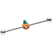14G Sweet Happy Leprechaun St Patricks Industrial Barbell 38mm