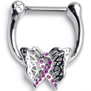 16G 5/16 Purplish Beauty in Flight Butterfly Cartilage Clicker