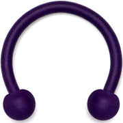 16G 3/8 Dark Purple Matte Horseshoe Circular Barbell