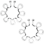 Trippy Flower Clip On Fake Nipple Ring Set