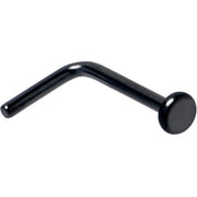 20G 1/4 Black ASTM F-136 Implant Grade Titanium 2mm Disc End L Shape Nose Ring