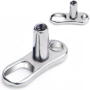 16G 3mm Rise 2 Hole Implant Grade Titanium Dermal Anchor Base