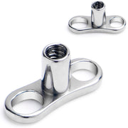 14G 2.5mm Rise Center Post Implant Grade Titanium Dermal Anchor Base