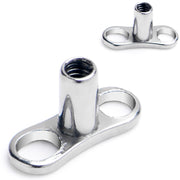 14G 3mm Rise Center Post Implant Grade Titanium Dermal Anchor Base