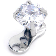 16G 4mm CZ Top 3 Hole Dermal Implant Grade Titanium Anchor Base