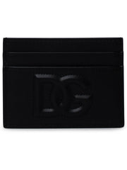 Dolce & Gabbana Black Leather Card Holder Women