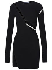The Attico Black Viscose Blend Dress Women