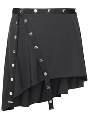 The Attico Mini Skirt In Black Acetate Blend Women