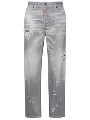 Dsquared2 Grey Cotton Blend Jeans Women