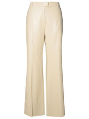 Stand Studio Ivory Polyurethane Blend Trousers Women