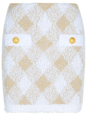 Balmain Beige Polyamide Blend Skirt Women