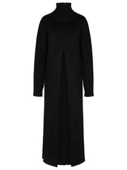 Jil Sander Black Alpaca Blend Dress Women