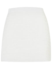 Casablanca White Cotton Blend Miniskirt Women
