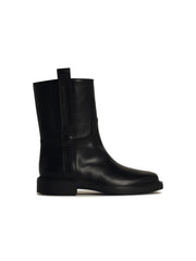 Tod's Black Leather Ankle Boots Women
