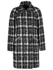 Fay Black Cotton Blend Coat Women