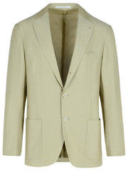 Eleventy Cream Cotton Blend Blazer Men
