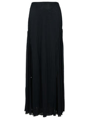 Lanvin 'Flared' Black Viscose Blend Skirt Women