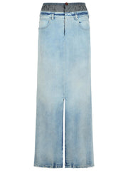 Maison Margiela Blue Denim Skirt Women