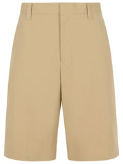 Moschino Beige Cotton Blend Bermuda Shorts Men