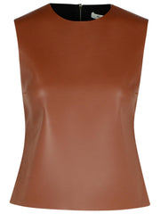 Jw Anderson Brown Leather Tank Top Women