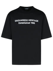 Dsquared2 'Heritage' Black Cotton T-Shirt Men