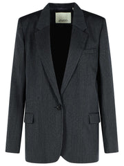 Isabel Marant 'Omelia' Black Virgin Wool Blend Blazer Women