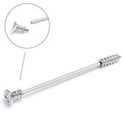 14G Internally Threaded Optical Illusion Industrial Barbell 38mm