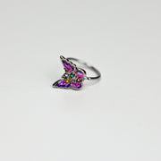 20G 5/16 Green Yellow Gem Exotic Butterfly Nose Hoop
