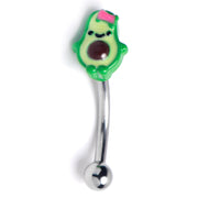 16G 5/16 Cutie Avocado Curved Eyebrow Ring