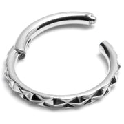 16G 5/16 Punk Texture Precision Hinge Segment Ring
