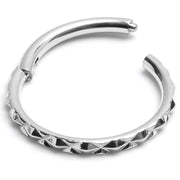 16G 3/8 Punk Texture Precision Hinge Segment Ring