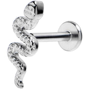 16G 5/16 Grade 23 Titanium Snake Threadless Push In Labret Tragus