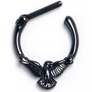 16G 5/16 Black Raven Bird Cartilage Clicker