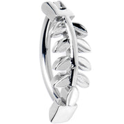 14G 3/8 Grade 23 Titanium Leafy Branch Hinged Hoop Belly Ring