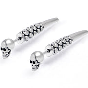 Skull Head Stainless Steel Screw Taper Cheater Plug Set