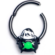 16G 3/8 Triple Moon Cauldron Hinged Segment Ring