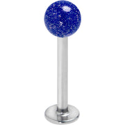 16G 3/8 Shimmer Midnight Blue End Labret Monroe Tragus
