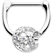 16G 5/16 Clear Gem Lunar Dragonfly Cartilage Clicker