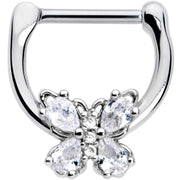 16G 5/16 Clear Gem Baroque Beauty Butterfly Cartilage Clicker