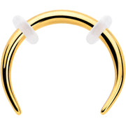 16G 5/16 Gold Tone Pincher Crescent Taper