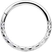 16G 3/8 Implant Grade Titanium Snakeskin Style Hinged Segment Ring
