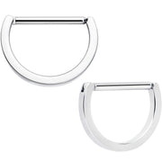 14G 13mm Implant Grade Titanium D Shaped Nipple Clicker Set