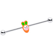 14G Surprise Carrot Easter Bunny Industrial Barbell 38mm