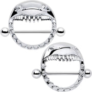 14G 9/16 Shark Bite Nipple Shield Set