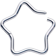 16G 3/8 Five Pointed Star Shaped Hinged Segment Ring